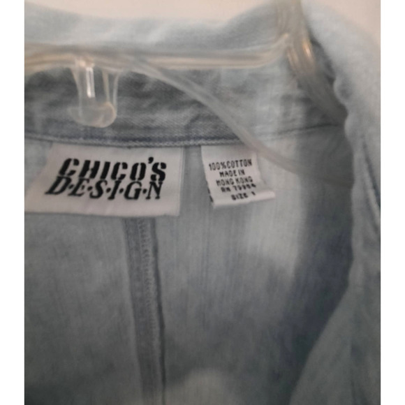 Chicos Design Light Wash Denim Jacket - Picture 6 of 11